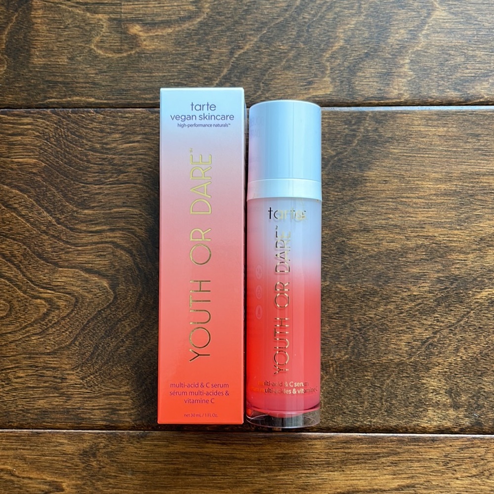 NIB tarte youth or dare multi-acid & vitamin c serum
